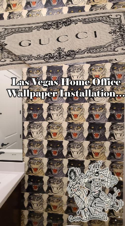 Las_Vegas_Wallpaper,_Gucci_Home_Office_Renovations,_Wallpaper_Gucci_Tigers_Animals_3_Summerlin_Installation_Company_2022.